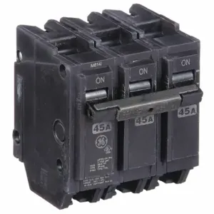 GENERAL ELECTRIC THQL32045 Molded Case Circuit Breaker, 3 Pole, 3 Phase, 45A, 240VAC | CE6KNT