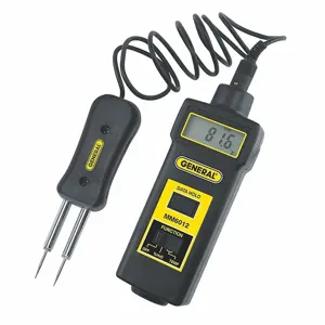 GENERAL TOOLS & INSTRUMENTS LLC MM6012 General Purpose Moisture Meter, 0 To 50% Moisture Content, LCD, 3.5 ft. Cable Length | CJ2HHD 15X981