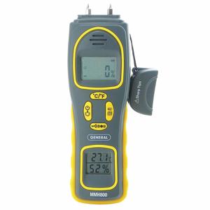GENERAL TOOLS & INSTRUMENTS LLC MMH800 Pin/Pinless Moisture Meter, With Temperature And Humidity, LCD | CJ3ABT 15X978