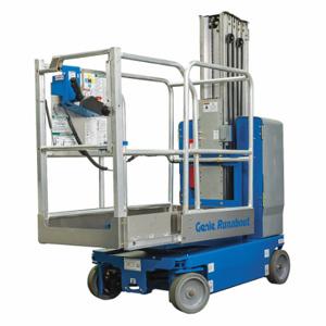 GENIE GR-20 W/ GATED EXT DECK Self Propelled Aerial Work Platform, Drive, Dc, 350 Lb Load Capacity | CP6KUH 49FD27