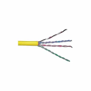 GENSPEED 7133902 Category Cable, 1000 ft Spool Length, Yellow, Pulling Pack | CP6KWN 450X25