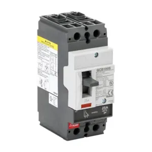 GLADIATOR GCB100S-2FF25LL Molded Case Circuit Breaker, 100A Frame, 25A, 600Y/ 480 VAC/ 250 VDC, 2-Pole | CV7TWJ