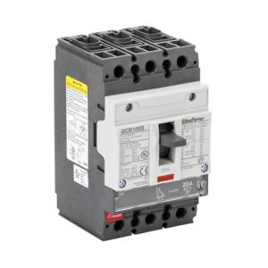 GLADIATOR GCB100S-3FF20LL Molded Case Circuit Breaker, 100A Frame, 20A, 600Y/ 480 VAC/ 500 VDC, 3-Pole | CV7TWV