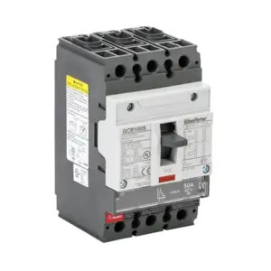 GLADIATOR GCB100S-3FF50LL Molded Case Circuit Breaker, 100A Frame, 50A, 600Y/ 480 VAC/ 500 VDC, 3-Pole | CV7TWZ