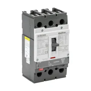 GLADIATOR GCB250H-3FF250LL Molded Case Circuit Breaker, 250A Frame, 250A, 600 VAC/ 600 VDC, 3-Pole | CV7TXP