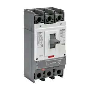 GLADIATOR GCB400H-3FF400LL Molded Case Circuit Breaker, 400A Frame, 400A, 600 VAC/ 600 VDC, 3-Pole | CV7TYB