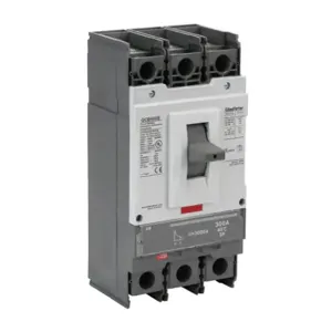 GLADIATOR GCB400S-3FF300LL Molded Case Circuit Breaker, 400A Frame, 300A, 600 VAC/ 600 VDC, 3-Pole | CV7TYC