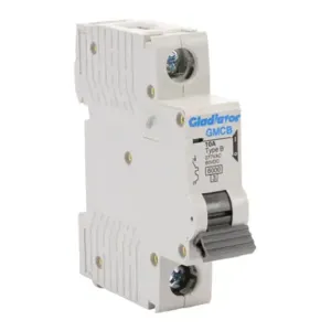 GLADIATOR GMCB-1B-10 Miniature Supplementary Protector, 10A, 277 VAC/ 60 VDC, 1-Pole, B Curve | CV7VWC