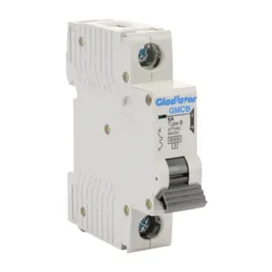 GLADIATOR GMCB-1B-6 Miniature Supplementary Protector, 6A, 277 VAC/ 60 VDC, 1-Pole, B Curve, Thermal Magnetic | CV7VWR