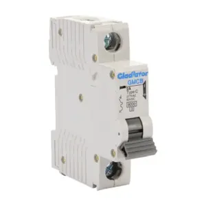 GLADIATOR GMCB-1C-2 Miniature Supplementary Protector, 2A, 277 VAC/ 60 VDC, 1-Pole, C Curve, Thermal Magnetic | CV7VWZ