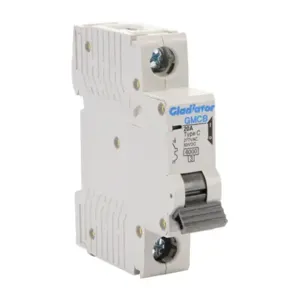 GLADIATOR GMCB-1C-20 Miniature Supplementary Protector, 20A, 277 VAC/ 60 VDC, 1-Pole, C Curve | CV7VXA