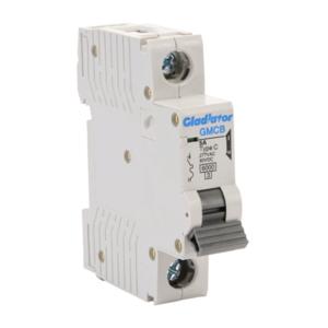 GLADIATOR GMCB-1C-5 Miniature Supplementary Protector, 5A, 277 VAC/ 60 VDC, 1-Pole, C Curve, Thermal Magnetic | CV7VXH