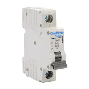 GLADIATOR GMCB-1D-10 Miniature Supplementary Protector, 10A, 277 VAC/ 60 VDC, 1-Pole, D Curve | CV7VXP