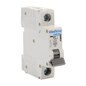 GLADIATOR GMCB-1D-20 Miniature Supplementary Protector, 20A, 277 VAC/ 60 VDC, 1-Pole, D Curve | CV7VXU