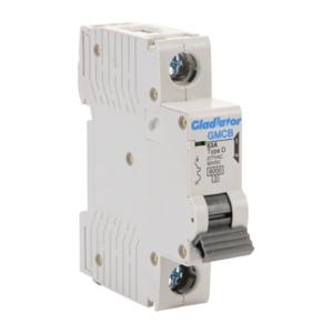 GLADIATOR GMCB-1D-63 Miniature Supplementary Protector, 63A, 277 VAC/ 60 VDC, 1-Pole, D Curve | CV7VYE