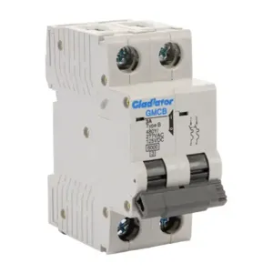 GLADIATOR GMCB-2B-3 Miniature Supplementary Protector, 3A, 480Y/ 277 VAC/ 125 VDC, 2-Pole, B Curve | CV7VYP