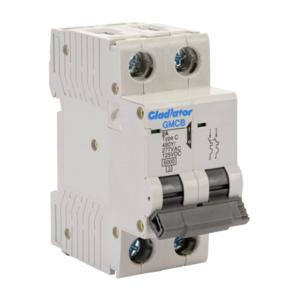 GLADIATOR GMCB-2C-2 Miniature Supplementary Protector, 2A, 480Y/ 277 VAC/ 125 VDC, 2-Pole, C Curve | CV7VZE