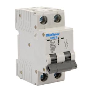 GLADIATOR GMCB-2C-4 Miniature Supplementary Protector, 4A, 480Y/ 277 VAC/ 125 VDC, 2-Pole, C Curve | CV7VZL