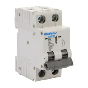 GLADIATOR GMCB-2C-50 Miniature Supplementary Protector, 50A, 480Y/ 277 VAC/ 125 VDC, 2-Pole, C Curve | CV7VZP