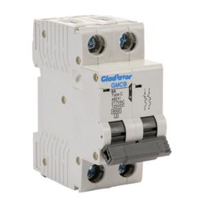 GLADIATOR GMCB-2C-6 Miniature Supplementary Protector, 6A, 480Y/ 277 VAC/ 125 VDC, 2-Pole, C Curve | CV7VZQ