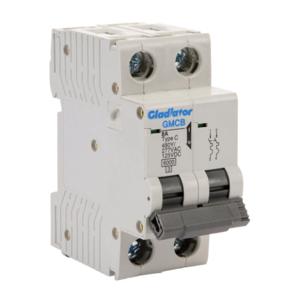 GLADIATOR GMCB-2C-8 Miniature Supplementary Protector, 8A, 480Y/ 277 VAC/ 125 VDC, 2-Pole, C Curve | CV7VZT