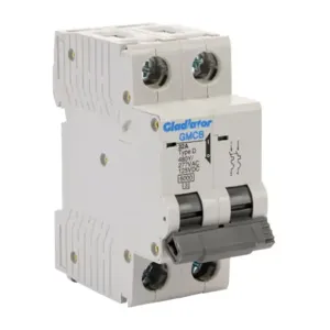 GLADIATOR GMCB-2D-32 Miniature Supplementary Protector, 32A, 480Y/ 277 VAC/ 125 VDC, 2-Pole, D Curve | CV7WAD