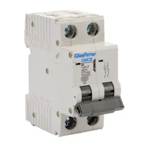 GLADIATOR GMCB-2D-4 Miniature Supplementary Protector, 4A, 480Y/ 277 VAC/ 125 VDC, 2-Pole, D Curve | CV7WAE