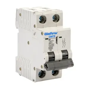 GLADIATOR GMCB-2D-5 Miniature Supplementary Protector, 5A, 480Y/ 277 VAC/ 125 VDC, 2-Pole, D Curve | CV7WAG