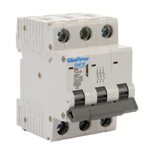 GLADIATOR GMCB-3B-10 Miniature Supplementary Protector, 10A, 480Y/ 277 VAC/ 125 VDC, 3-Pole, B Curve | CV7WAN