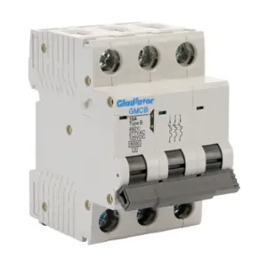 GLADIATOR GMCB-3B-15 Miniature Supplementary Protector, 15A, 480Y/ 277 VAC/ 125 VDC, 3-Pole, B Curve | CV7WAP