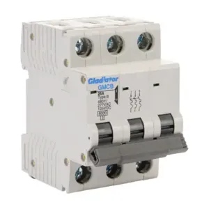 GLADIATOR GMCB-3B-25 Miniature Supplementary Protector, 25A, 480Y/ 277 VAC/ 125 VDC, 3-Pole, B Curve | CV7WAU