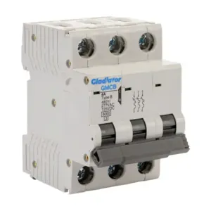 GLADIATOR GMCB-3B-4 Miniature Supplementary Protector, 4A, 480Y/ 277 VAC/ 125 VDC, 3-Pole, B Curve | CV7WAY