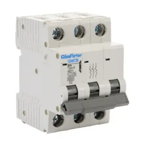 GLADIATOR GMCB-3B-40 Miniature Supplementary Protector, 40A, 480Y/ 277 VAC/ 125 VDC, 3-Pole, B Curve | CV7WAZ