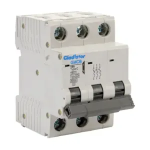 GLADIATOR GMCB-3C-16 Miniature Supplementary Protector, 16A, 480Y/ 277 VAC/ 125 VDC, 3-Pole, C Curve | CV7WBJ