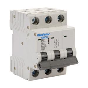 GLADIATOR GMCB-3C-20 Miniature Supplementary Protector, 20A, 480Y/ 277 VAC/ 125 VDC, 3-Pole, C Curve | CV7WBL