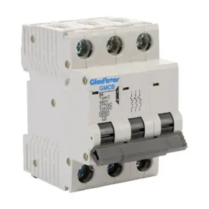 GLADIATOR GMCB-3C-3 Miniature Supplementary Protector, 3A, 480Y/ 277 VAC/ 125 VDC, 3-Pole, C Curve | CV7WBN