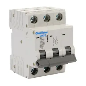 GLADIATOR GMCB-3C-4 Miniature Supplementary Protector, 4A, 480Y/ 277 VAC/ 125 VDC, 3-Pole, C Curve | CV7WBR