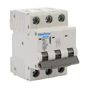 GLADIATOR GMCB-3C-50 Miniature Supplementary Protector, 50A, 480Y/ 277 VAC/ 125 VDC, 3-Pole, C Curve | CV7WBV