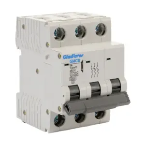 GLADIATOR GMCB-3D-1 Miniature Supplementary Protector, 1A, 480Y/ 277 VAC/ 125 VDC, 3-Pole, D Curve | CV7WBZ