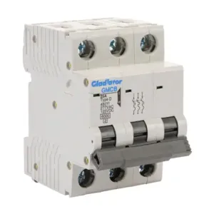 GLADIATOR GMCB-3D-25 Miniature Supplementary Protector, 25A, 480Y/ 277 VAC/ 125 VDC, 3-Pole, D Curve | CV7WCF