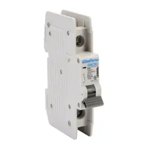 GLADIATOR GMCBU-1D-15 Miniature Circuit Breaker, 15A, 277 VAC/ 60 VDC, 1-Pole, D Curve, Thermal Magnetic | CV7FER