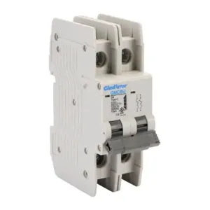 GLADIATOR GMCBU-2C-1 Miniature Circuit Breaker, 1A, 480Y/ 277 VAC/ 125 VDC, 2-Pole, C Curve, Thermal Magnetic | CV7FGB