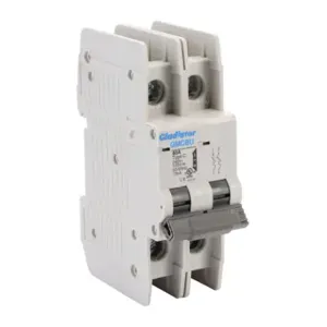 GLADIATOR GMCBU-2C-40 Miniature Circuit Breaker, 40A, 240 VAC/ 125 VDC, 2-Pole, C Curve, Thermal Magnetic | CV7FGN