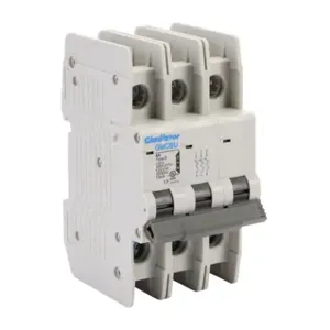 GLADIATOR GMCBU-3B-4 Miniature Circuit Breaker, 4A, 480Y/ 277 VAC/ 125 VDC, 3-Pole, B Curve, Thermal Magnetic | CV7FHZ