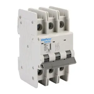 GLADIATOR GMCBU-3B-63 Miniature Circuit Breaker, 63A, 240 VAC/ 125 VDC, 3-Pole, B Curve, Thermal Magnetic | CV7FJE