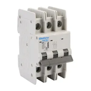 GLADIATOR GMCBU-3C-32 Miniature Circuit Breaker, 32A, 240 VAC/ 125 VDC, 3-Pole, C Curve, Thermal Magnetic | CV7FJR