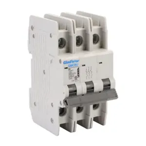 GLADIATOR GMCBU-3C-4 Miniature Circuit Breaker, 4A, 480Y/ 277 VAC/ 125 VDC, 3-Pole, C Curve, Thermal Magnetic | CV7FJT