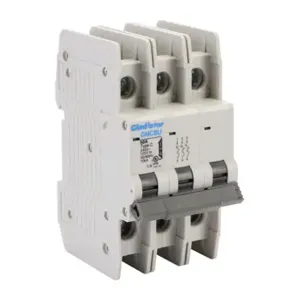 GLADIATOR GMCBU-3C-50 Miniature Circuit Breaker, 50A, 240 VAC/ 125 VDC, 3-Pole, C Curve, Thermal Magnetic | CV7FJW