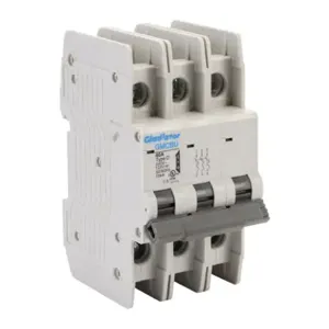 GLADIATOR GMCBU-3D-40 Miniature Circuit Breaker, 40A, 240 VAC/ 125 VDC, 3-Pole, D Curve, Thermal Magnetic | CV7FKM