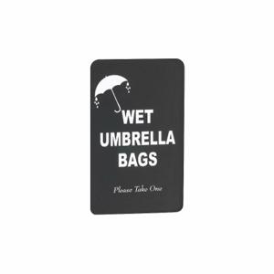 GLARO S117BK Wet Umbrella Bag Schild, 11 Zoll Höhe, 7 Zoll Breite | CP6LQP 38W839